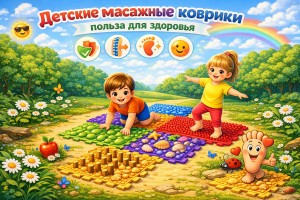 Детские массажные коврики: польза для здоровья